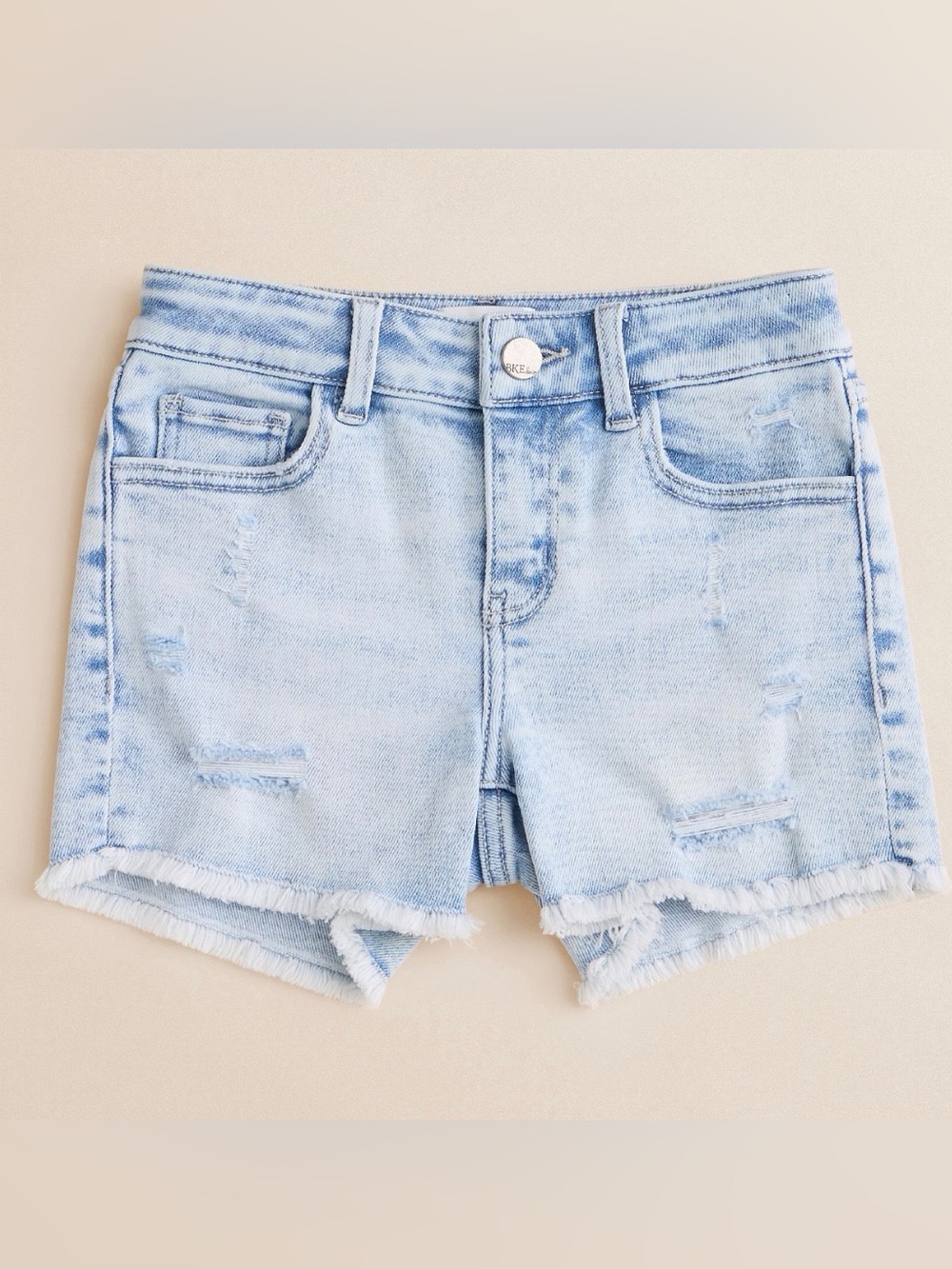 GAP Light Blue Frayed Jean Shorts